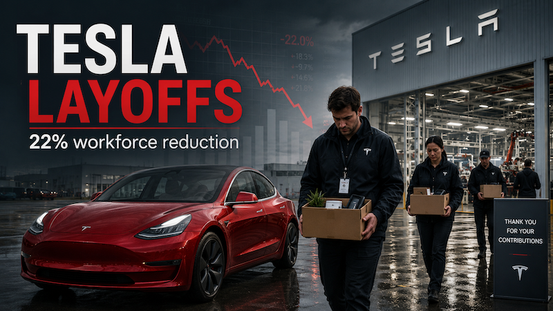 Tesla Reduces Workforce by 22% Amidst Losses